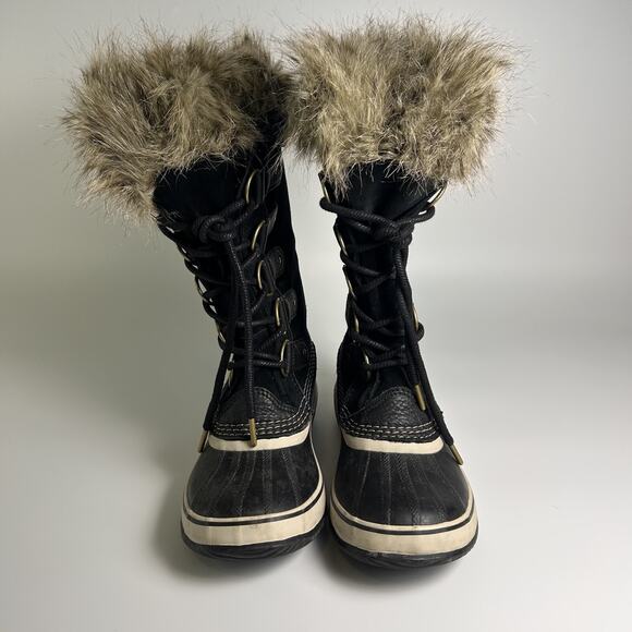 Sorel Joan of Arctic Fur Boots Women's 8 Waterproof Suede Winter Snow Aspen - Picture 2 of 11